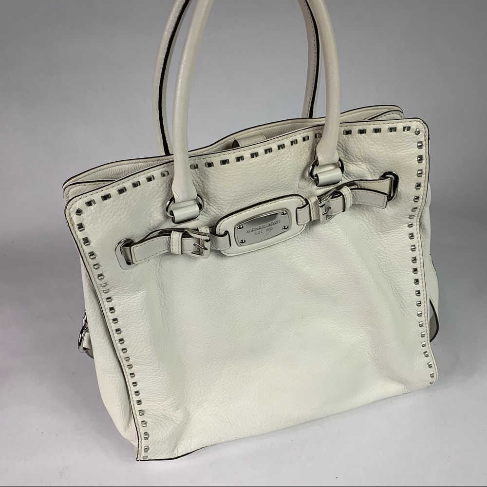 MICHAEL KORS Hamilton Whipped Optic White Tote